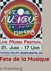 Fete de la Musique  in Eisenberg